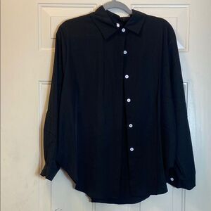 Black Button-Up Shirt Women’s Size  2XL New No Tag